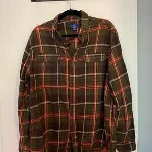 Three men’s long sleeve flannels size large